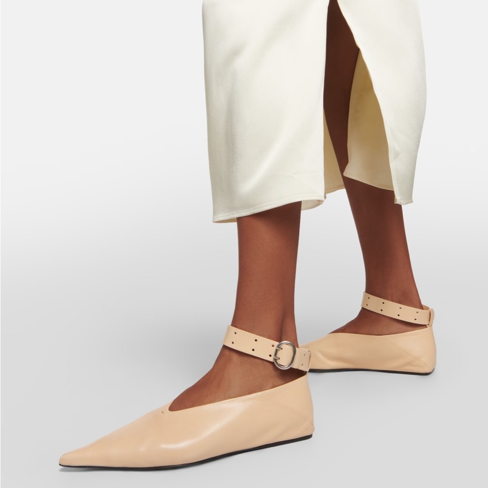 Jil Sander ballet buckle flats